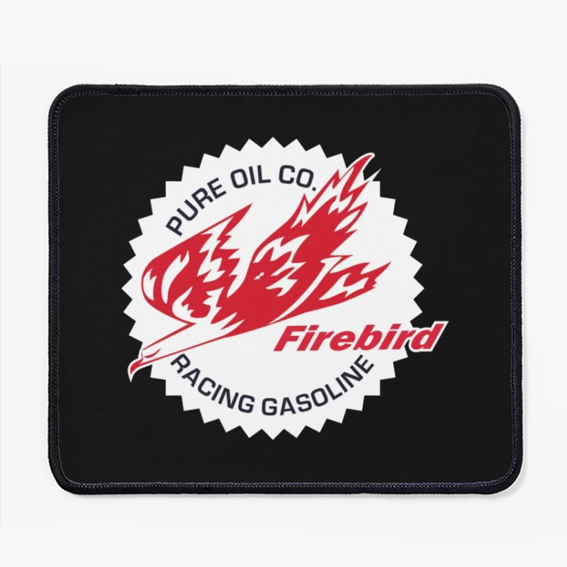 Vintage Pure Oil Company Firebird Racing Gasoline Logo Mouse Pad