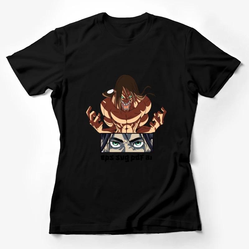 Titan Verwandlung Illustration Damen T-Shirt