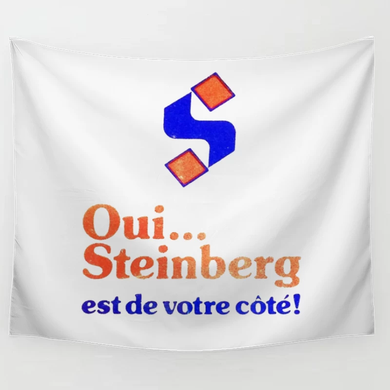 Vintage French Political Campaign Logo for Steinberg Tapestry