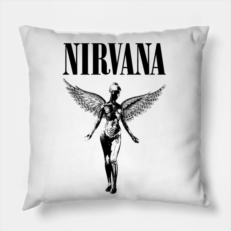 Nirvana In Utero Throw Pillow