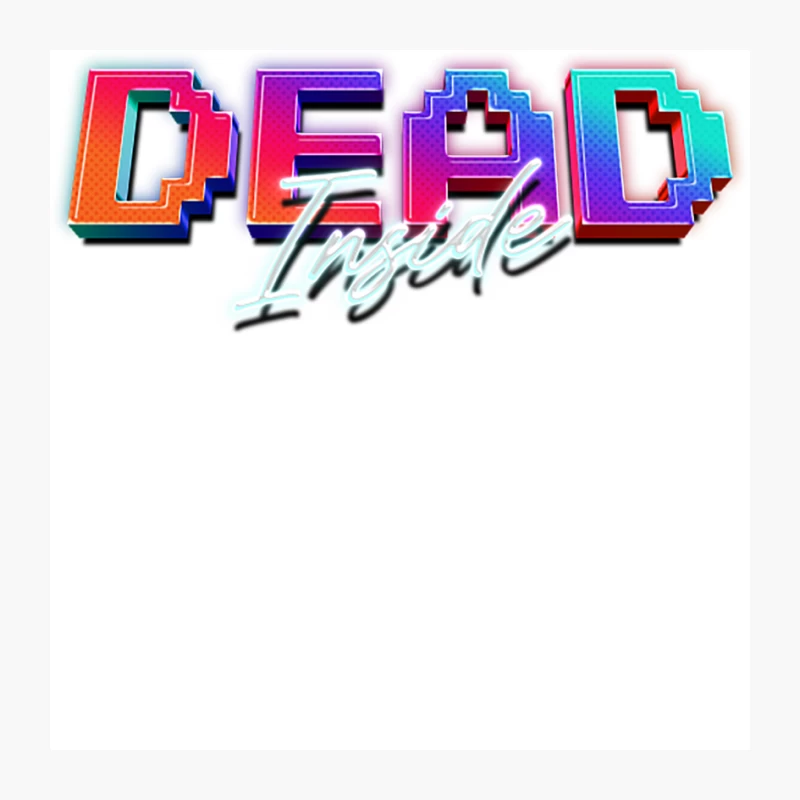Dead Inside  80s Aesthetic Design Pin
