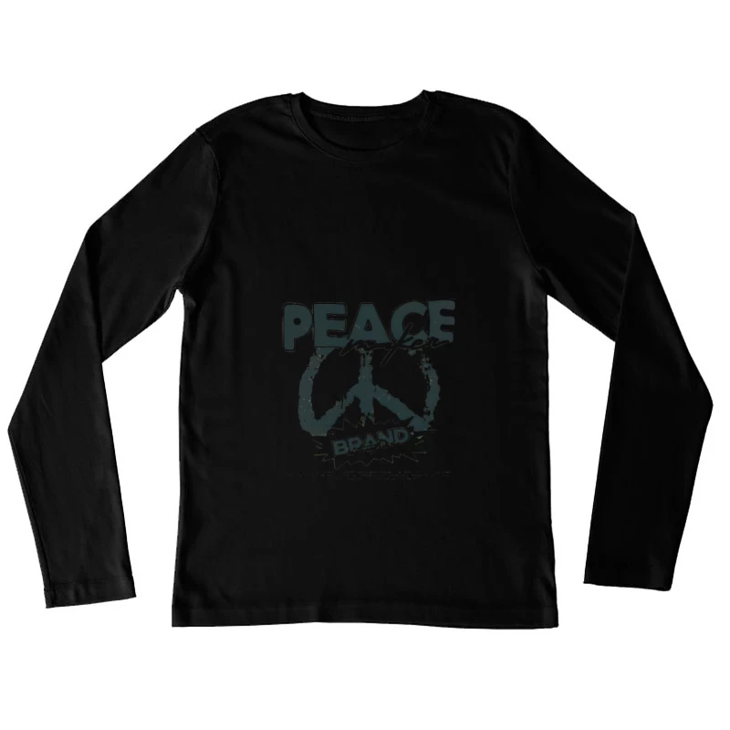 Logo di marca con simbolo di pace Maglietta maniche lunghe Donna