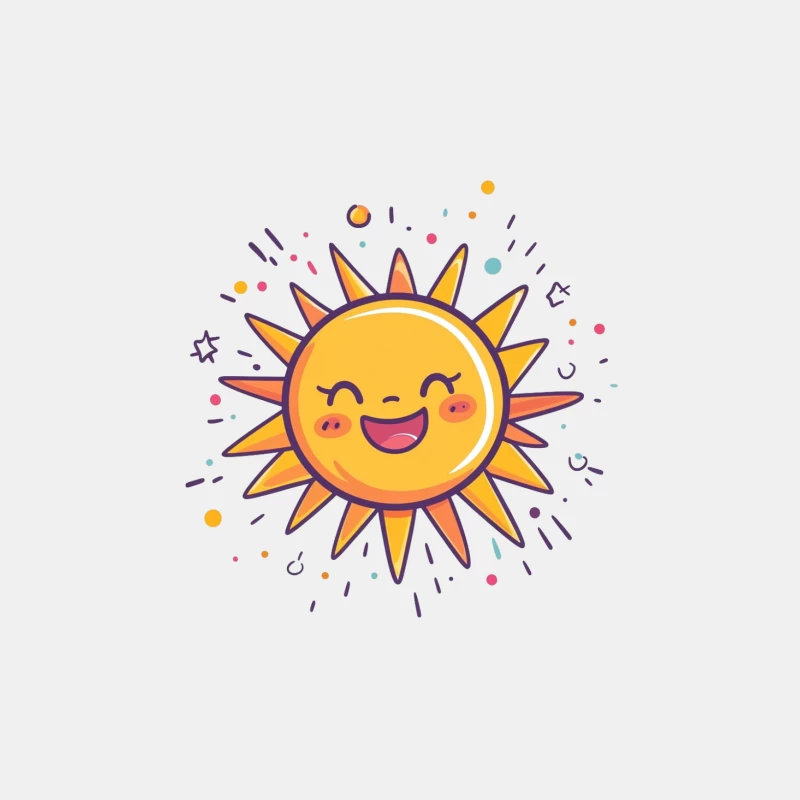 Cheerful Cartoon Sun with Cute Smile Male Tank Top