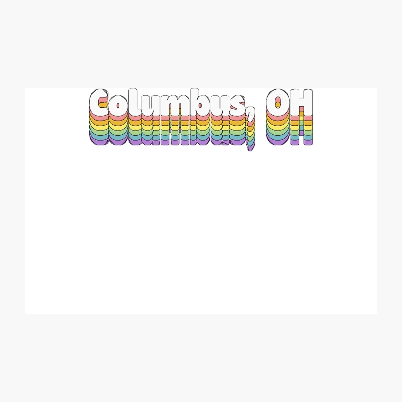 Columbus, OH  Retro Typography Design Travel Mug