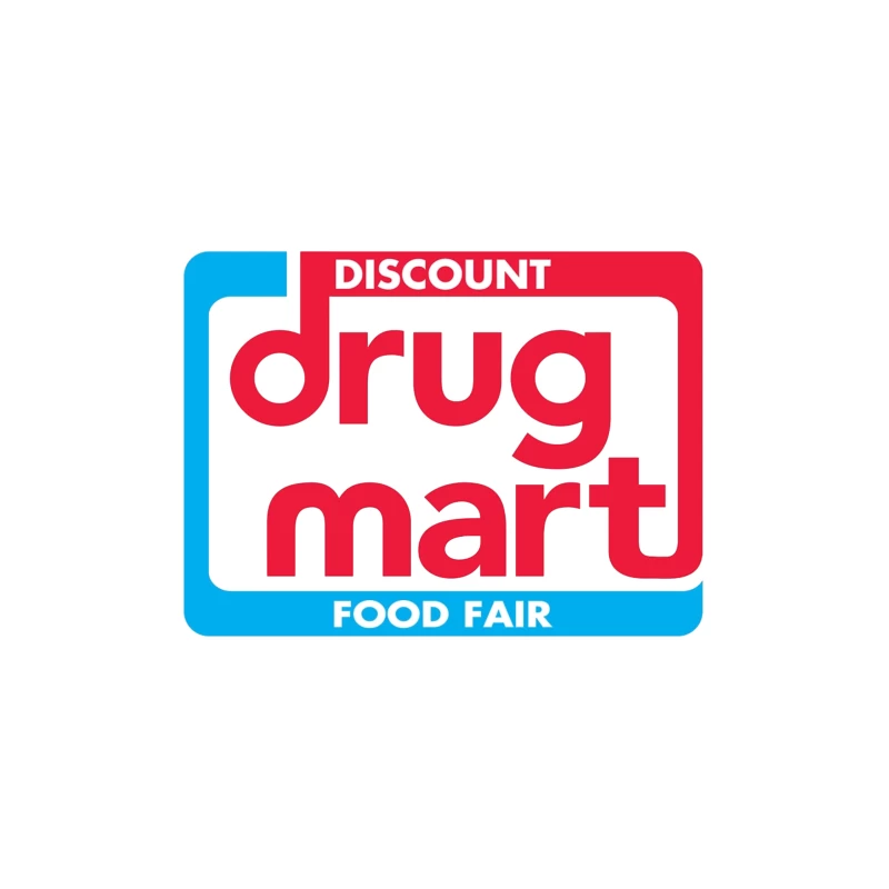 Discount Drug Mart Food Fair Vintage Retail Logo Throw Pillow