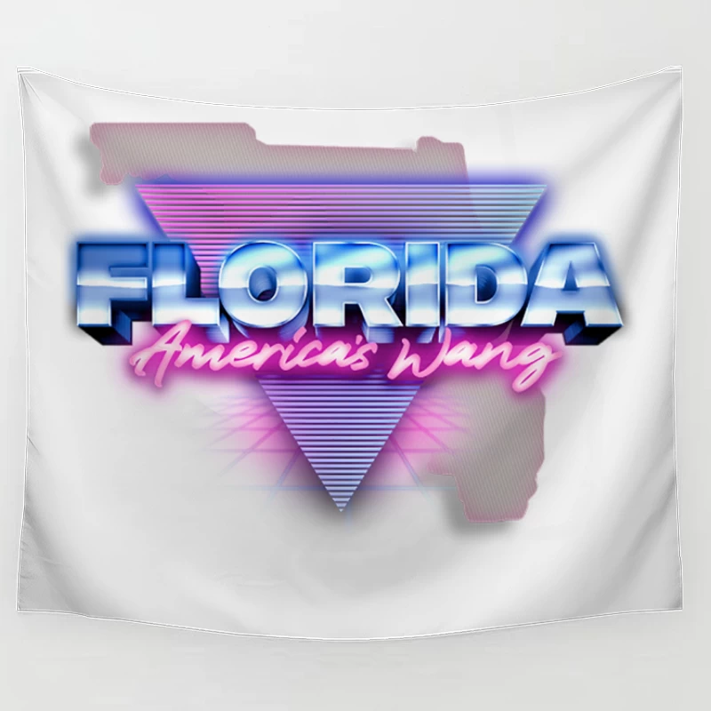 Florida America_s Wang  80s Retro Style Design Tapestry