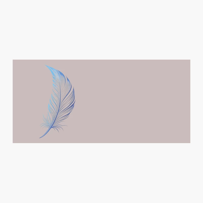 Delicate Blue Watercolor Feather Illustration Coffee Mug