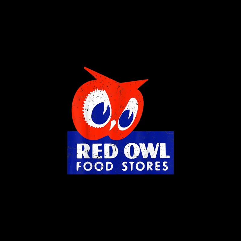 Vintage Red Owl Food Stores Logo Design iPhone Case