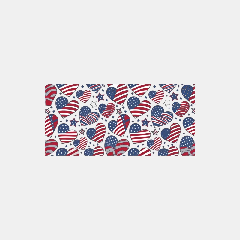 Patriotic American Flag Heart Pattern with Stars Male Tank Top
