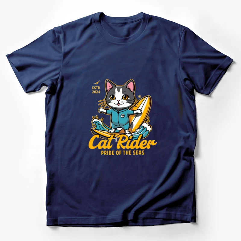 Surfende Katze: Stolz der Meere Herren T-Shirt