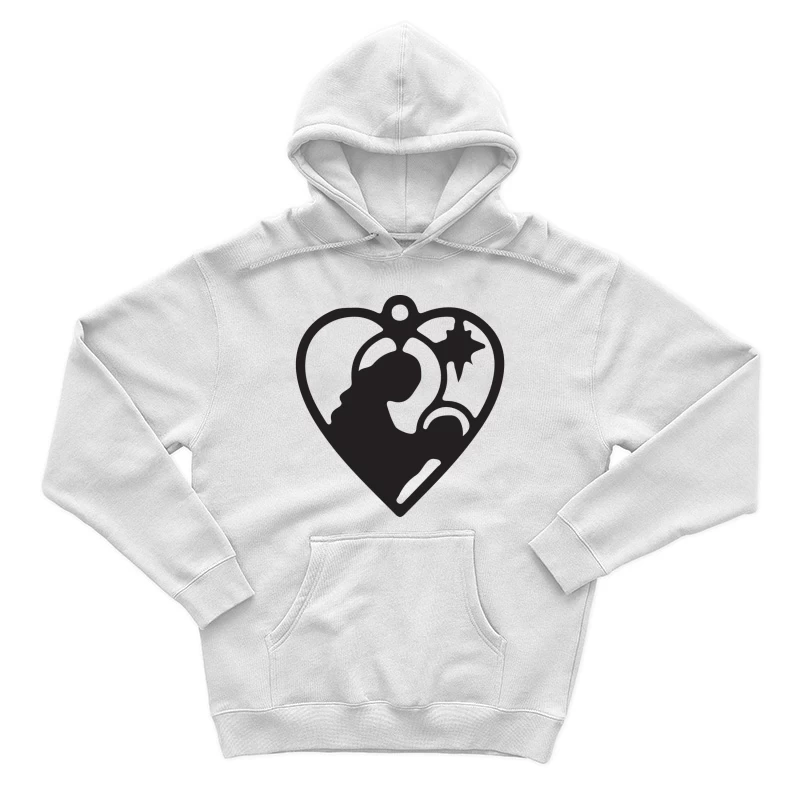Icône de Noël avec étoile et silhouette Homme Sweat à capuche