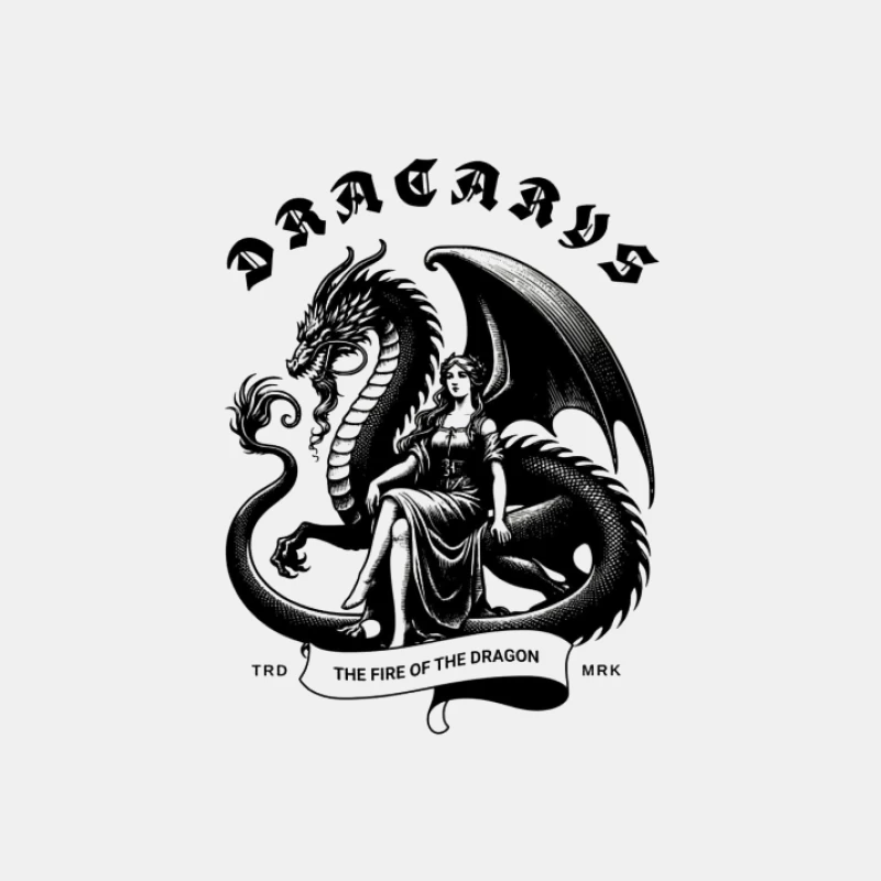Dragon avec Guerrière - Illustration Mystique Homme Débardeur