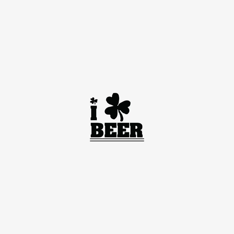 Design de trèfle amoureux de la bière Homme Manches Longues T-Shirt
