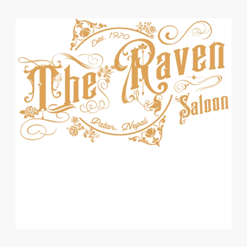 The Raven Saloon Throw Pillow