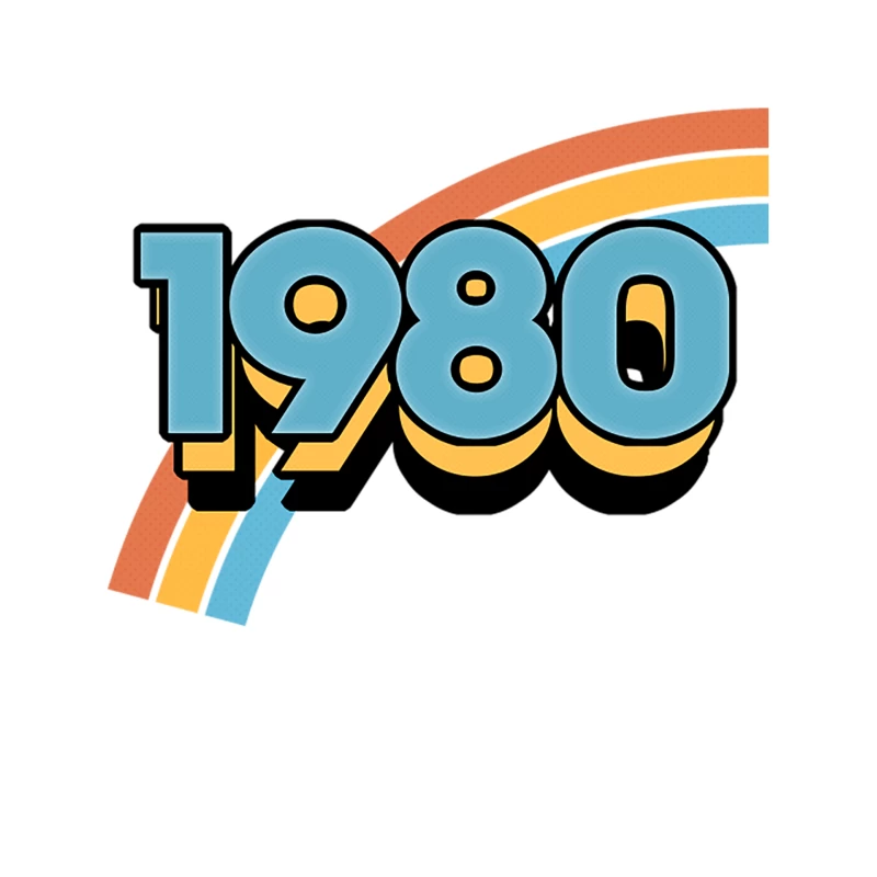 1980  Retro Birthday Design Tapestry