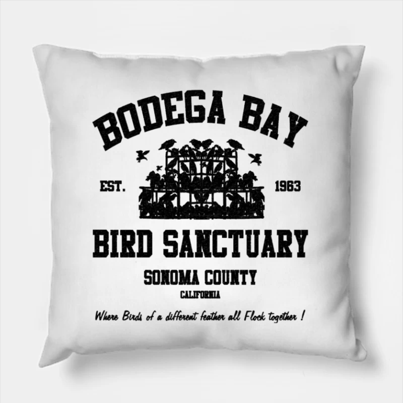 BODEGA BAY BIRD SANCTUARY 2 Throw Pillow