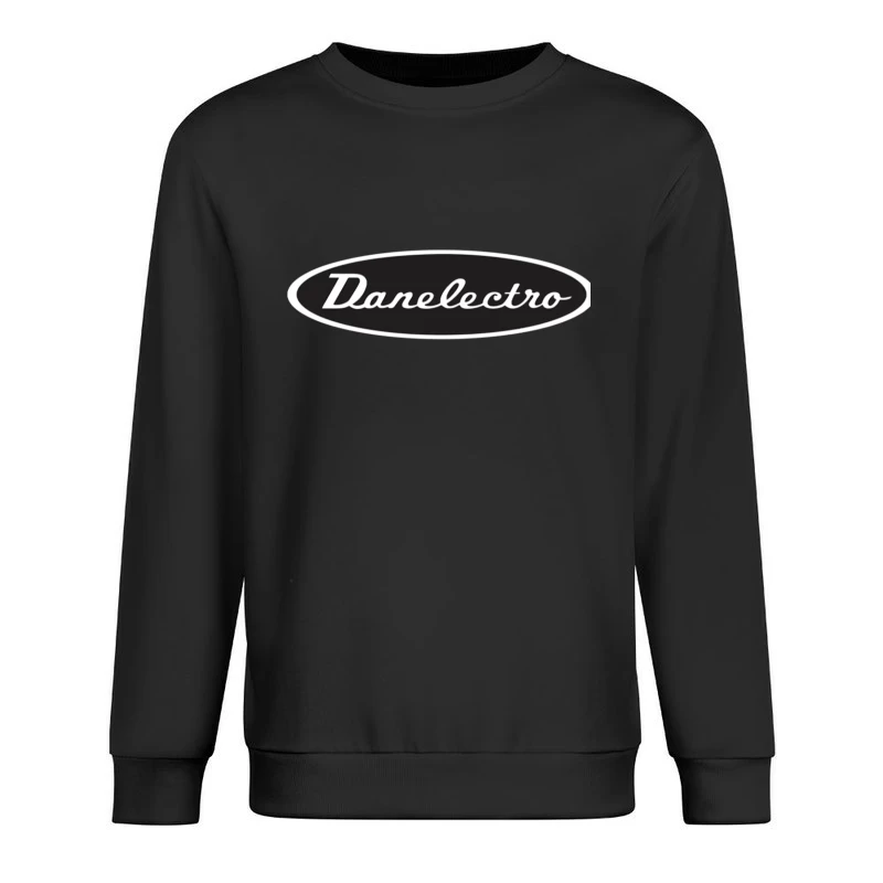 Vintage Danelectro Musical Equipment Logo in Black and White Male Pullover Sweatshirt