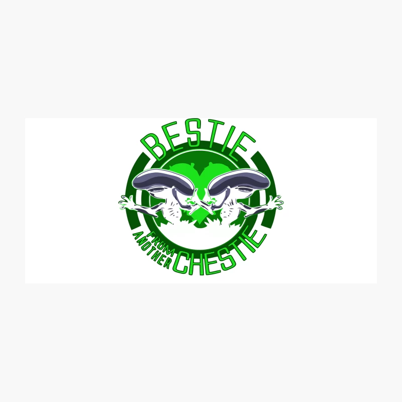 Alien Bestie Mother Chestie Green Cartoon Logo Coffee Mug