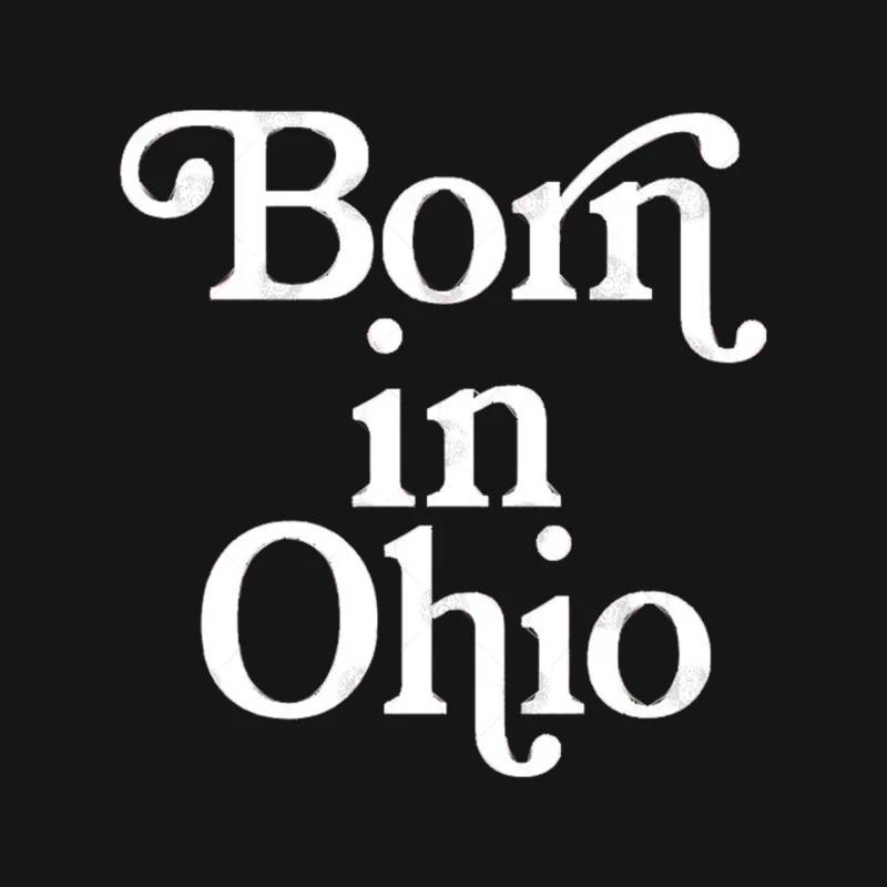 Born In Ohio - Typography Birth Place Design Mouse Pad