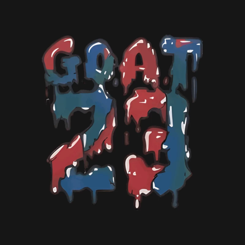 Bunte G.O.A.T. 23 Grafik Herren T-Shirt