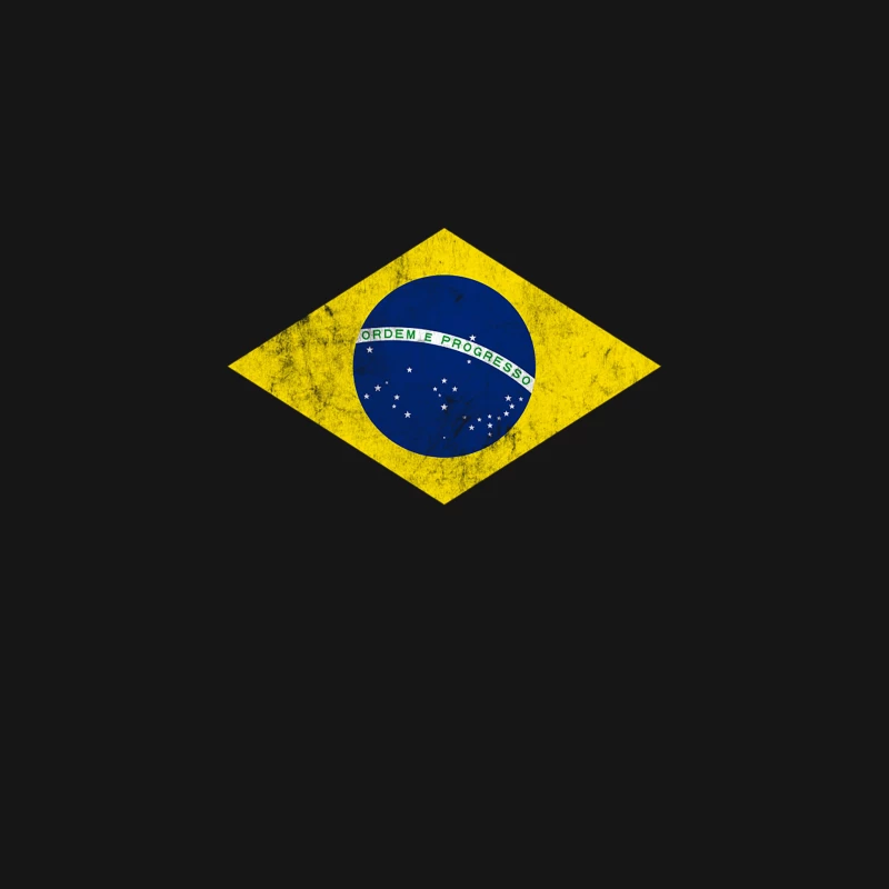 Brazil  Vintage Look Faded Flag Design Desk Mat