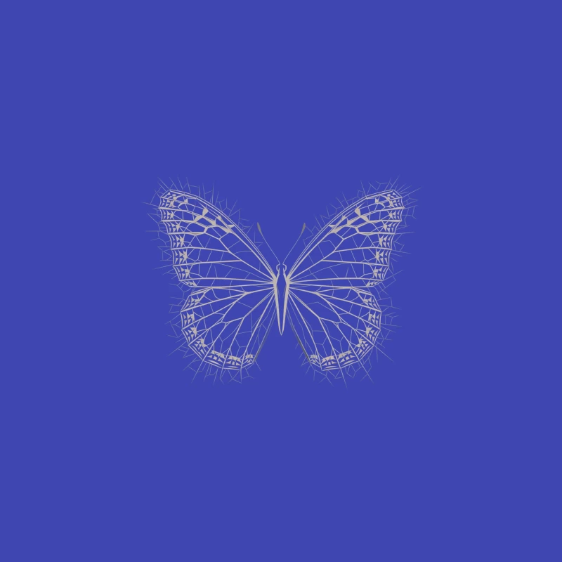 Delicate Monochrome Butterfly Sketch Illustration Bucket Hat
