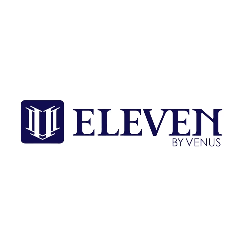 Modern Navy Blue Eleven by Venus Logo Design Travel Mug