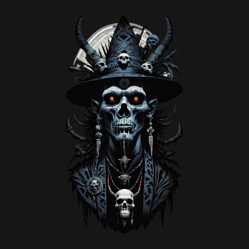 Mystischer Totenkopf-Hexenpriester Herren T-Shirt