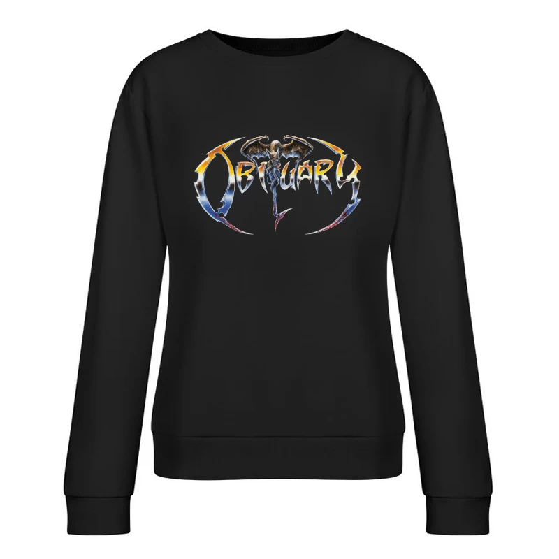 Obituary The End Complete Logo Female Pullover Sweatshirt