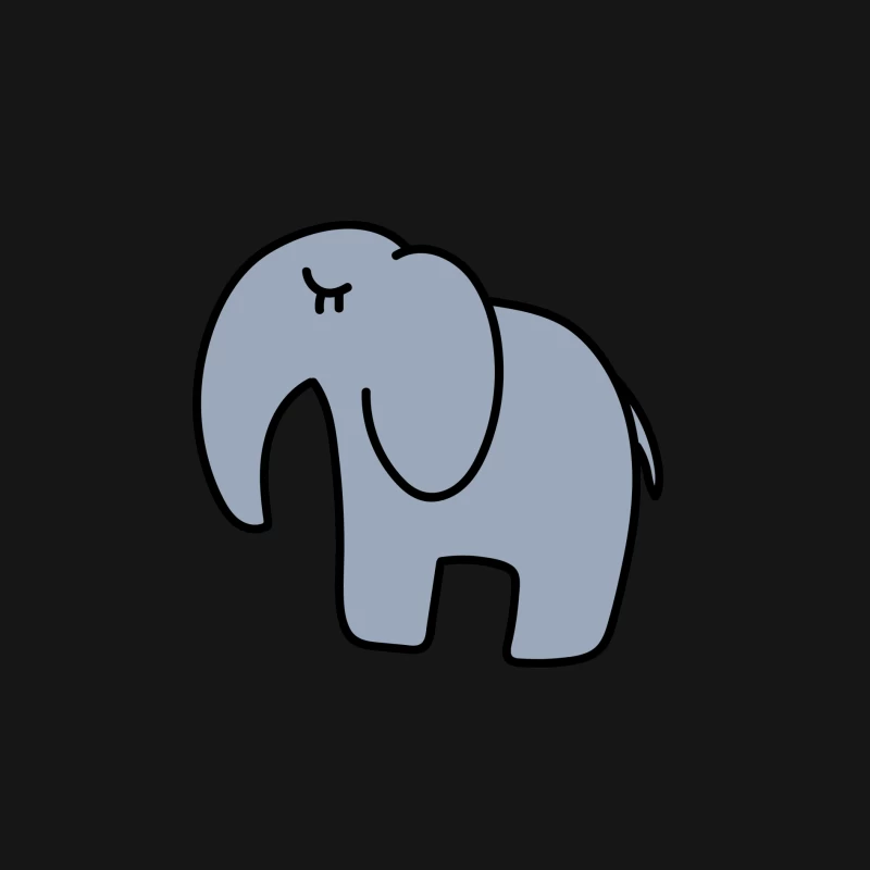 Éléphant dessiné, minimaliste, illustration simple Homme Manches Longues T-Shirt
