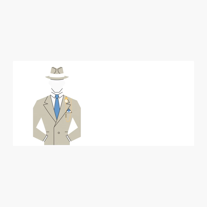 Minimalist Illustration of Invisible Man in Formal Attire Coffee Mug