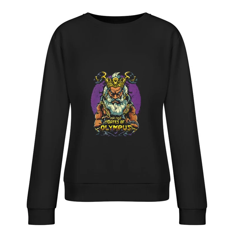 Mythological Illustration of Zeus from Greek Mythology Female Pullover Sweatshirt
