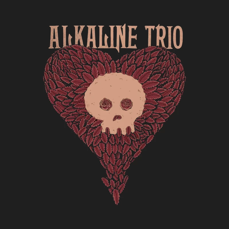 Alkaline Trio Gothic Heart Skull Logo Design Male Tank Top