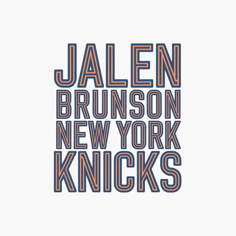 Jalen Brunson: New York Knicks NBA Player Typography Cotton Tote Bag