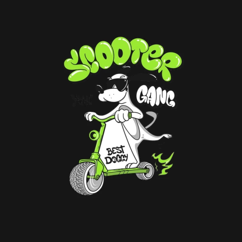 Cooler Hund auf Roller Damen Langarm T-Shirt