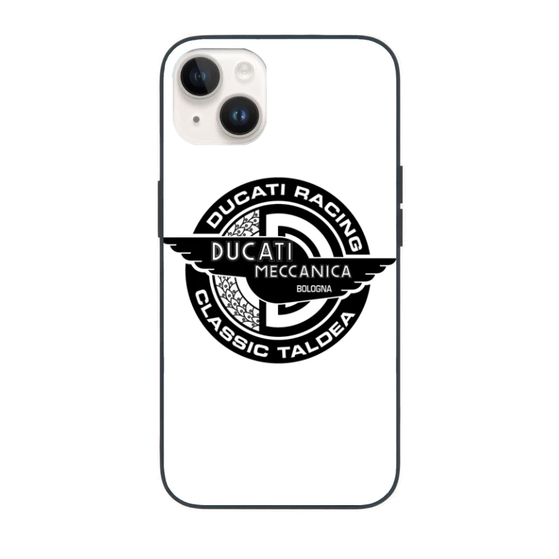 Vintage Ducati Meccanica Racing Logo from Bologna iPhone Case