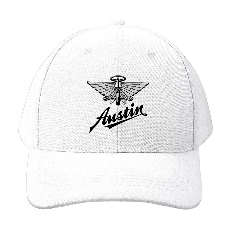 Vintage Austin Motorcycle Company Winged Logo Design Baseball Cap