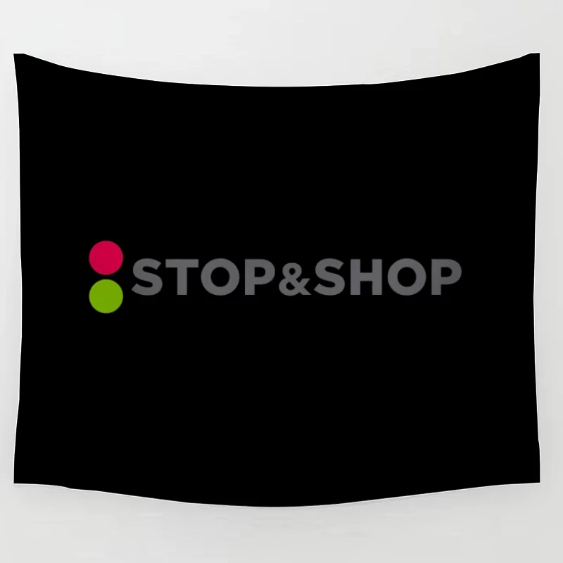 Stop & Shop Retail Brand Logo with Traffic Light Design Tapestry