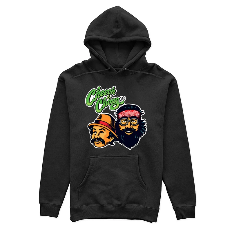 Cheech & Chong Retro Cartoon Logo Design Female Pullover Hoodie