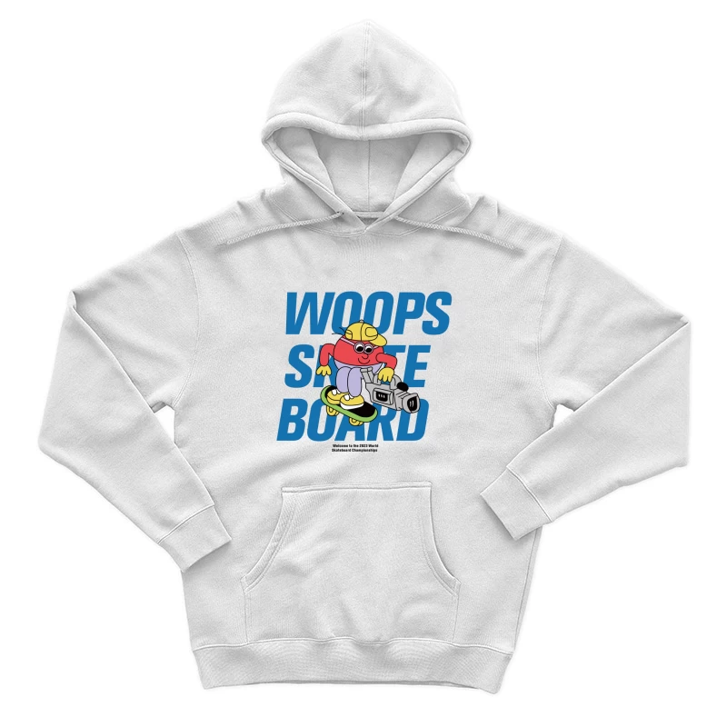 Comicfigur auf Skateboard mit Kamera Herren Pullover Hoodie