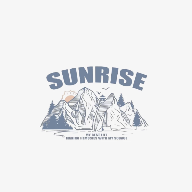 Berglandschaft bei Sonnenaufgang Herren Pullover Sweatshirt