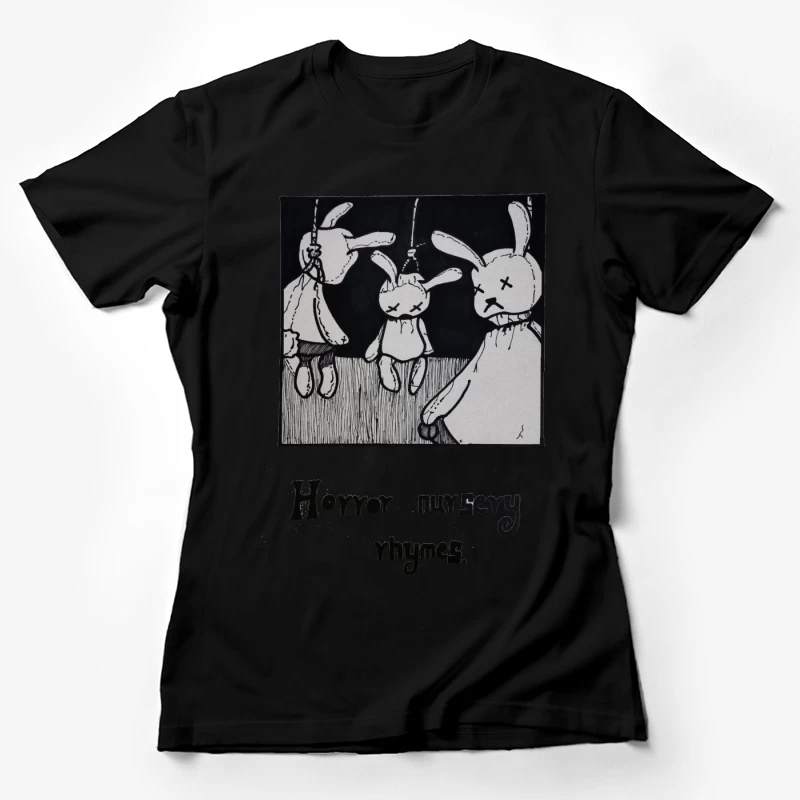 Unheimliche Kinderreime mit Hängenden Hasen Damen T-Shirt