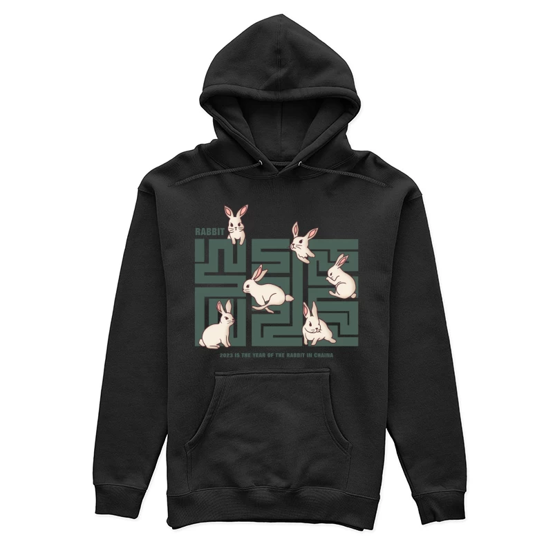 Jahr des Hasen 2023 - Labyrinth Design Damen Pullover Hoodie