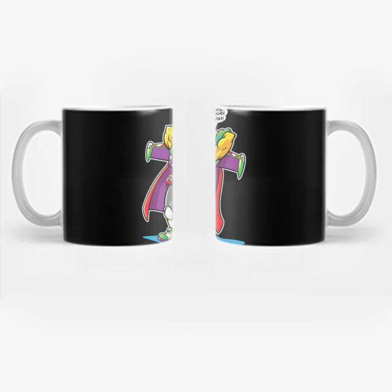 Parody Superhero Character with Drinking Theme Coffee Mug