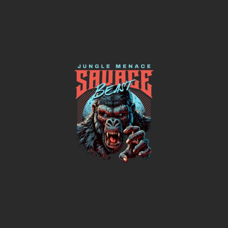 Savage Jungle Gorilla Monster Retro Art Design Baseball Cap