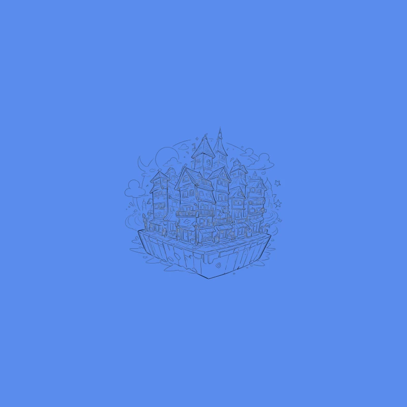 Fantasy Floating Village Coffee Mug