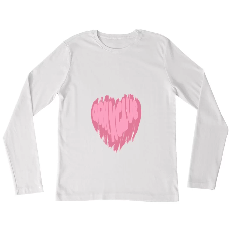 Rosa Herzdesign mit Wort 'ARMYCLUB' Damen Langarm T-Shirt