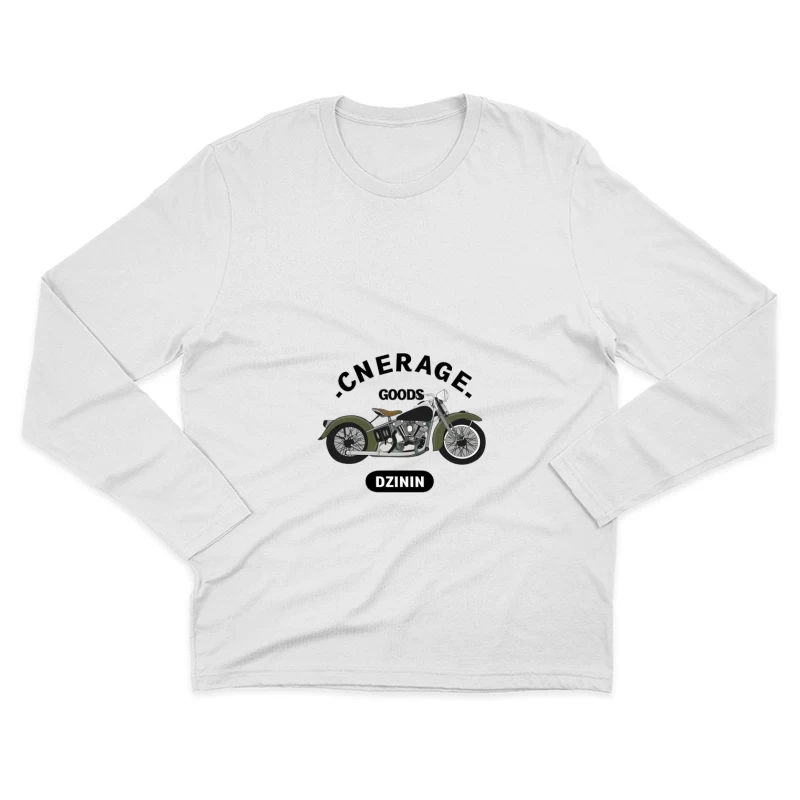 Vintage Motorrad Logo auf Motorradbekleidung Herren Langarm T-Shirt