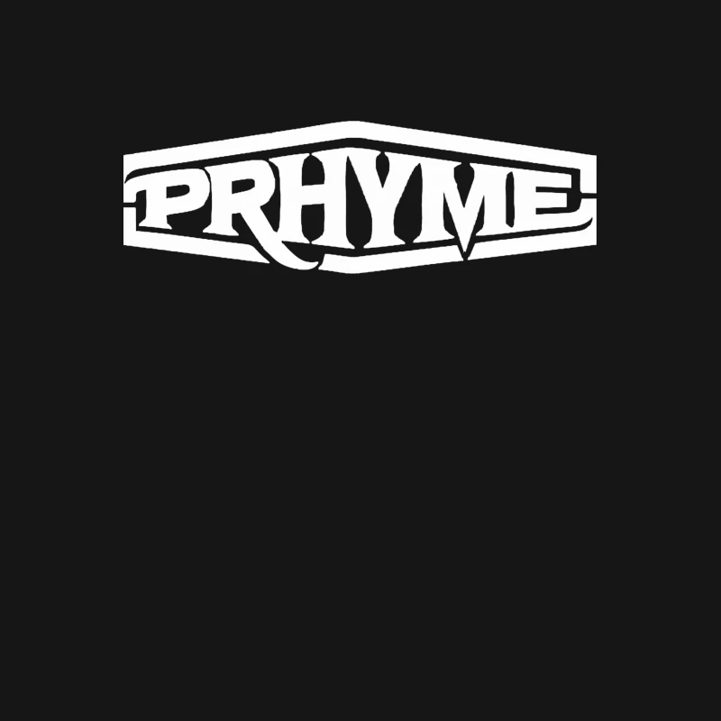 Basic Logo Outline Design with Text "RHYME" Male T-Shirt