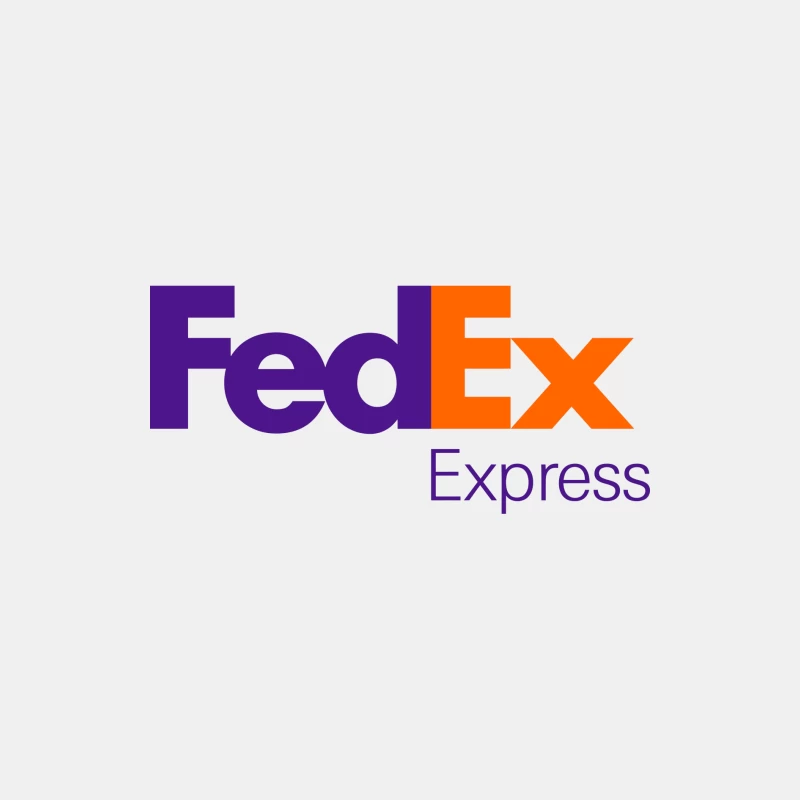 FedEx Express Corporate Logo Design in Purple and Orange Male Tank Top